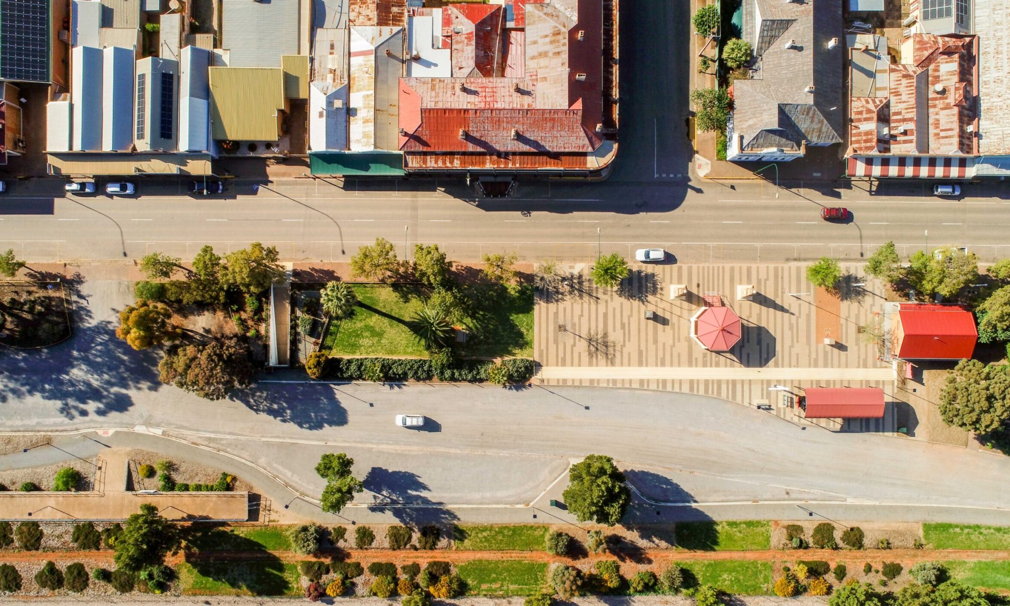 Ariel photo of the Peterborough Main Street